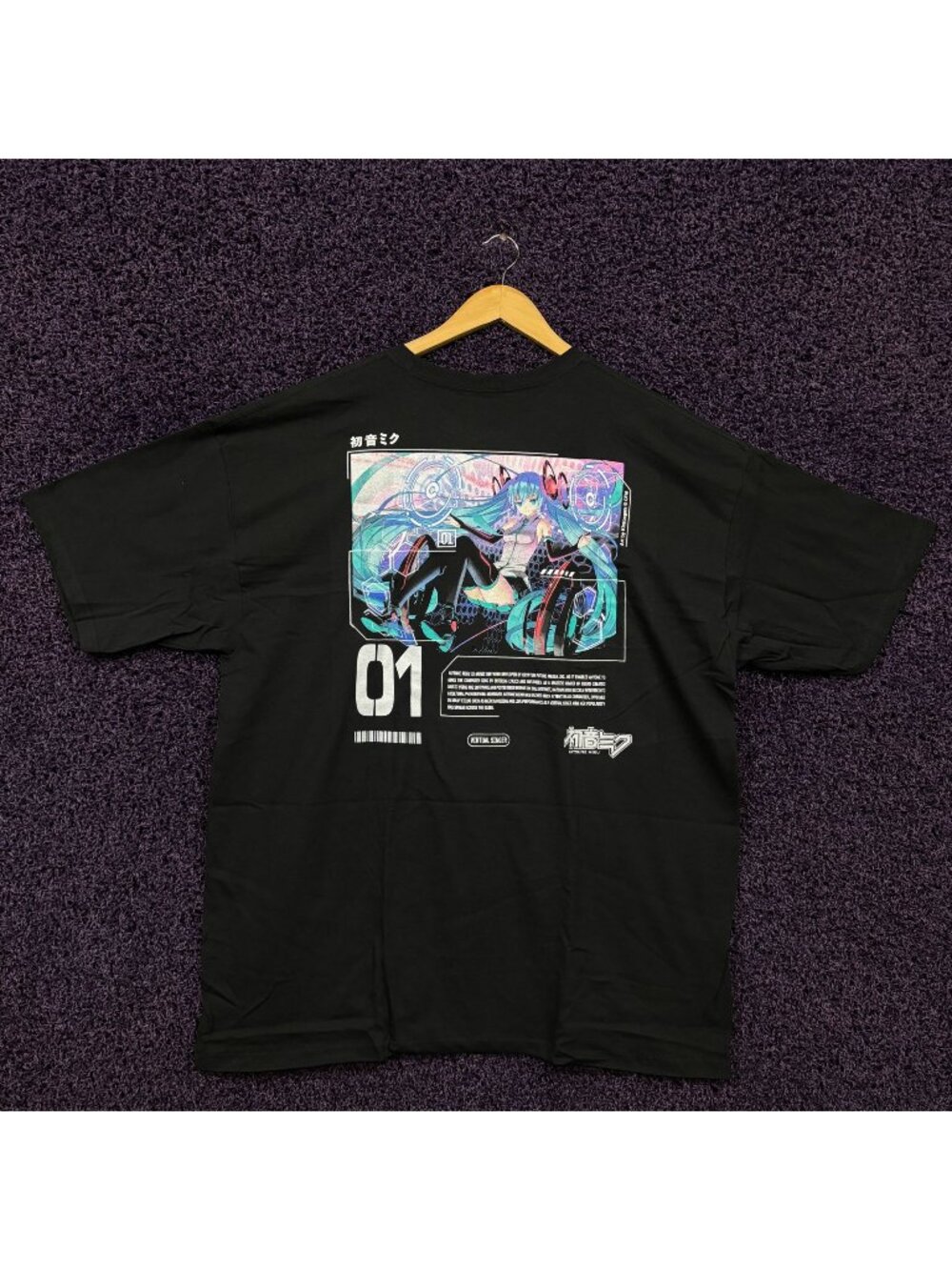 Hatsune Miku Double Sided Trading Card T-Shirt Size 2X